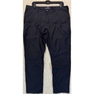 Bluffworks Mens Ascender Chino Pants Black Tailored Fit Stretch Flat Front 36x30